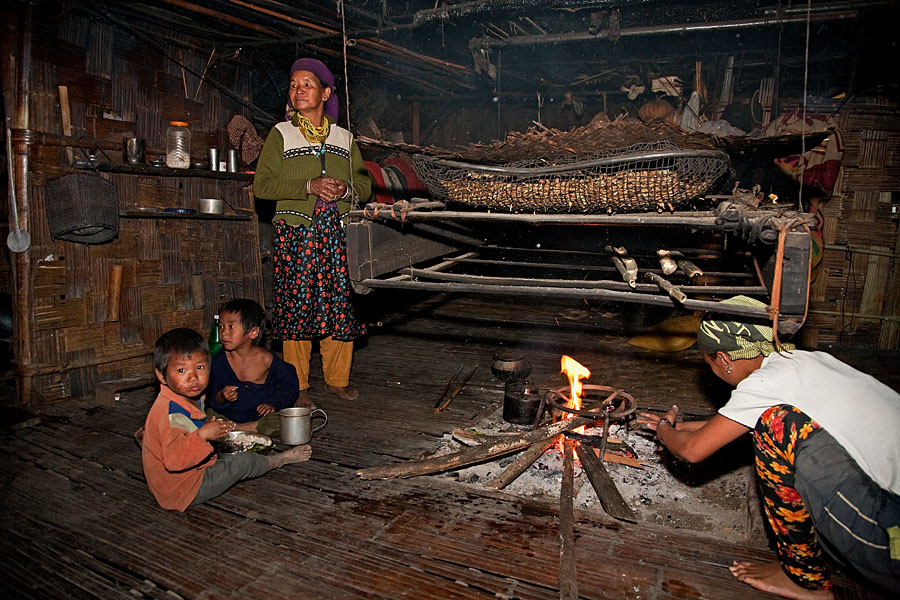  Interior of a Nishy or Nyishi house